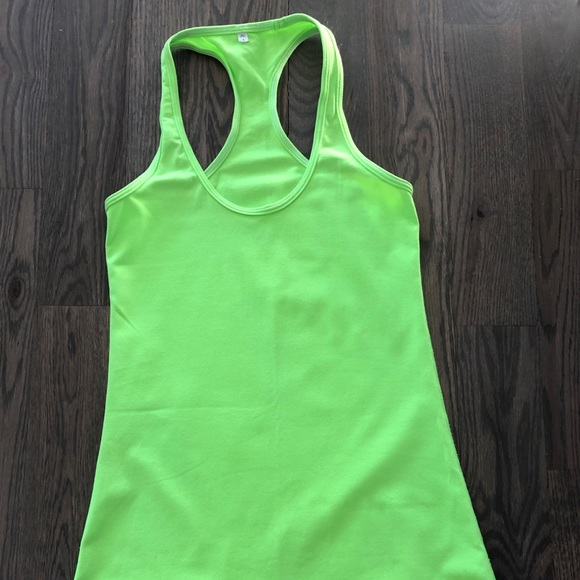 Lululemon cool racerback tank sz 4 neon green